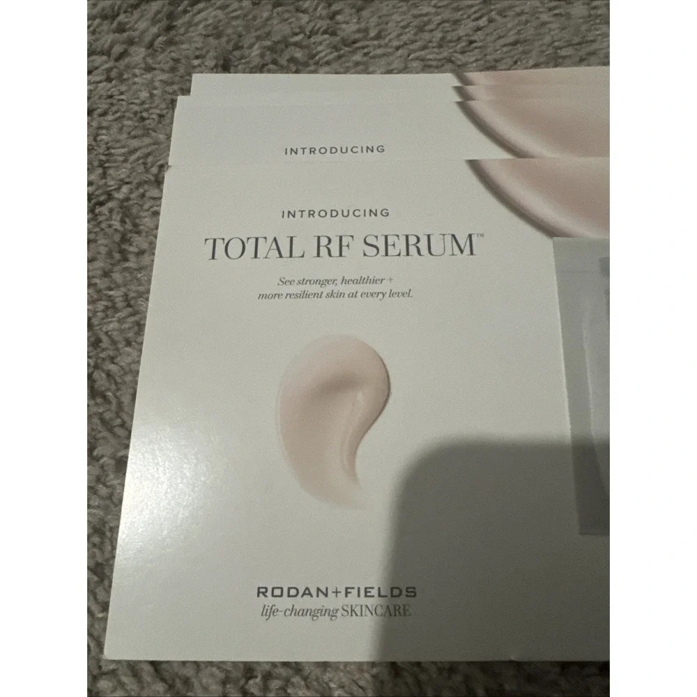 AUTHENTIC NEW RODAN+FIELDS TOTAL RF SERUM TRAVEL SIZE SAMPLES~8 CARDS!